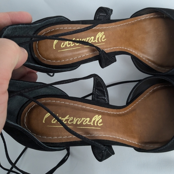 L'INTERVALLE Black Suede Heels Women ShoesSize 9 Made In Brazil Pointed Tip - Picture 10 of 10